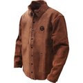 Bdg Welding Jacket Split Cowhide Brown Kevlar Sewn, Size XL 60-1-126-XL